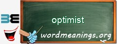 WordMeaning blackboard for optimist